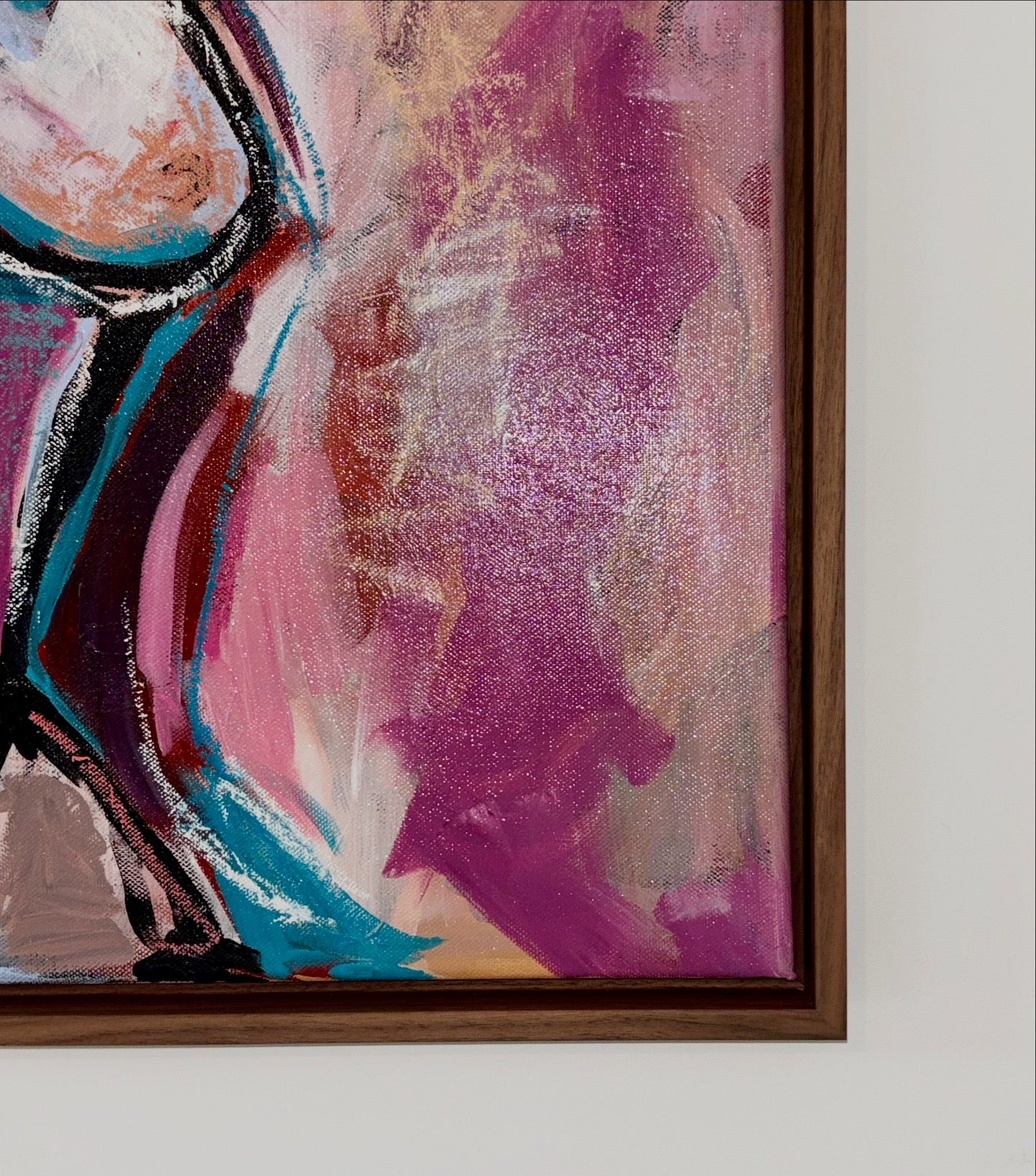 Original artwork "Figures in Pink & Blue #1"