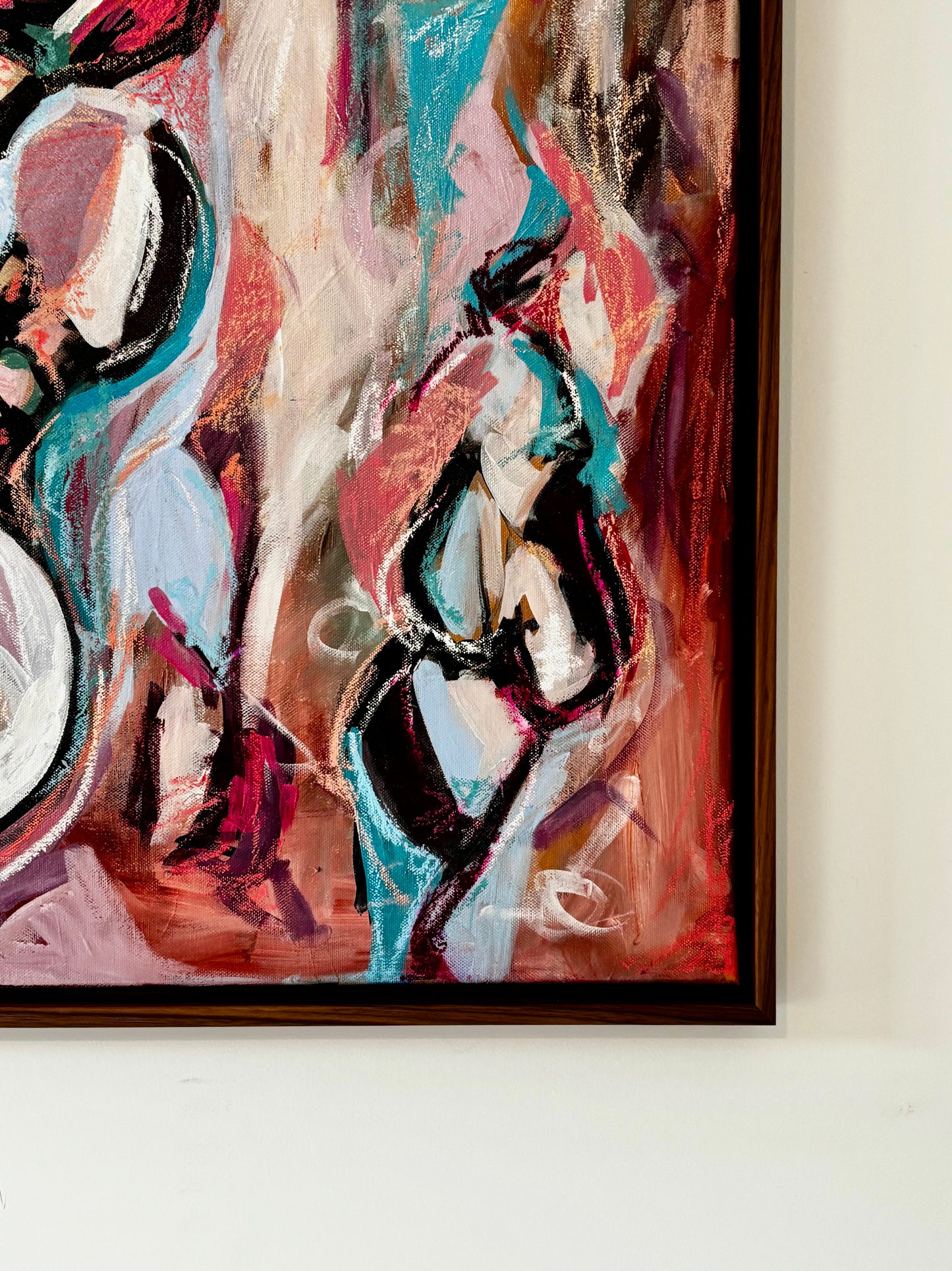 Original Artwork "Figures in Pink & Blue #2"