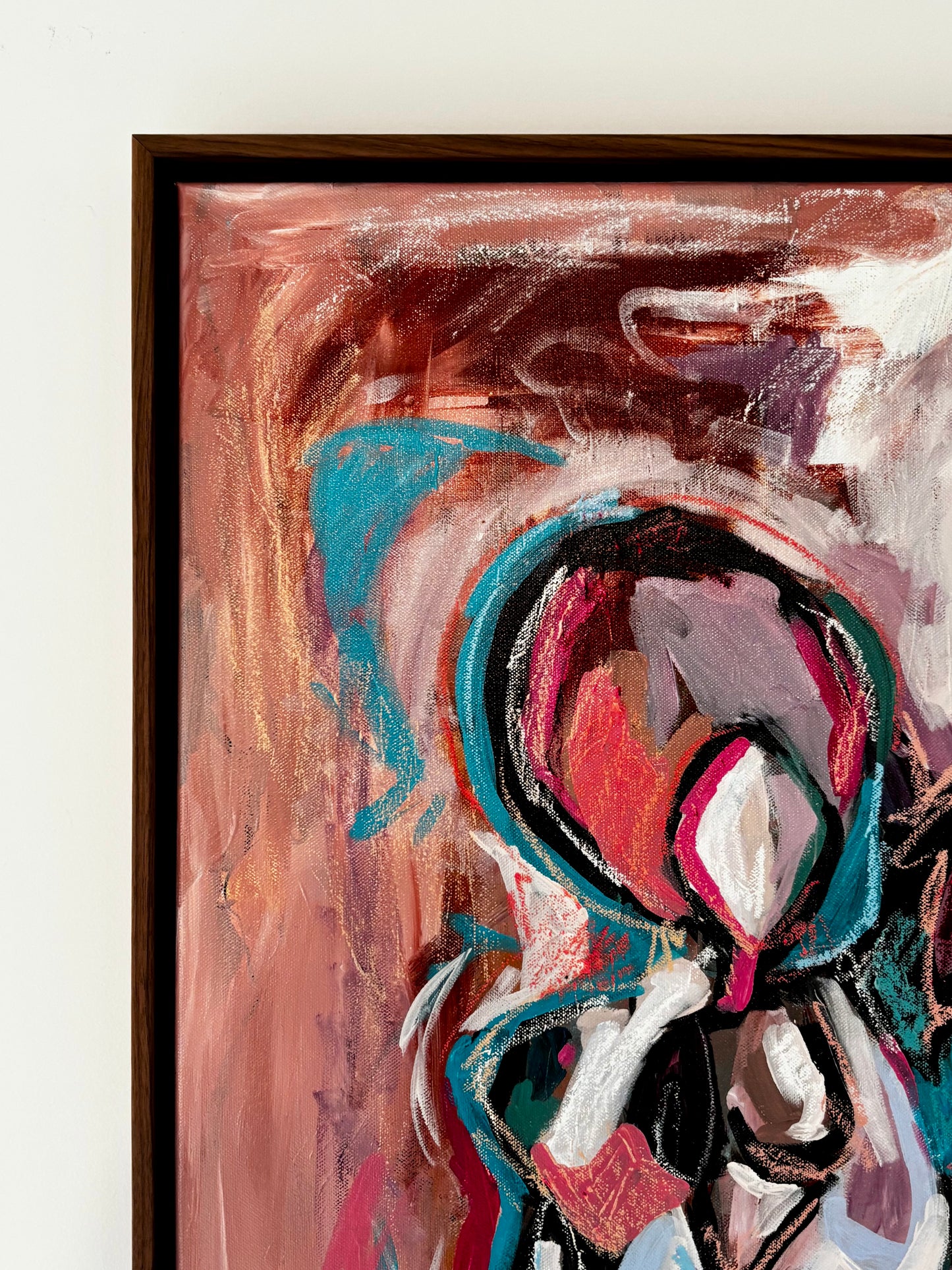 Original Artwork "Figures in Pink & Blue #2"