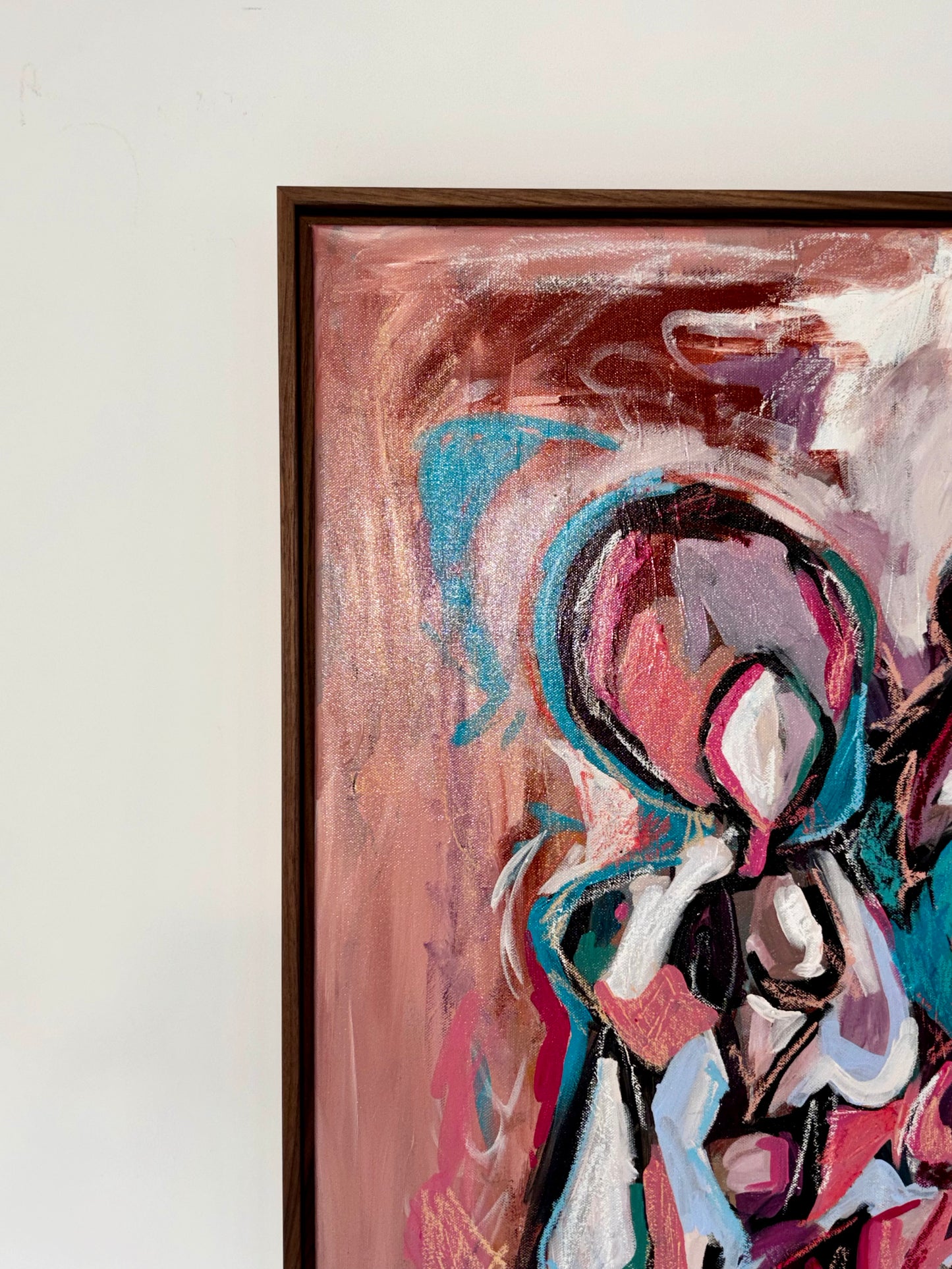 Original Artwork "Figures in Pink & Blue #2"