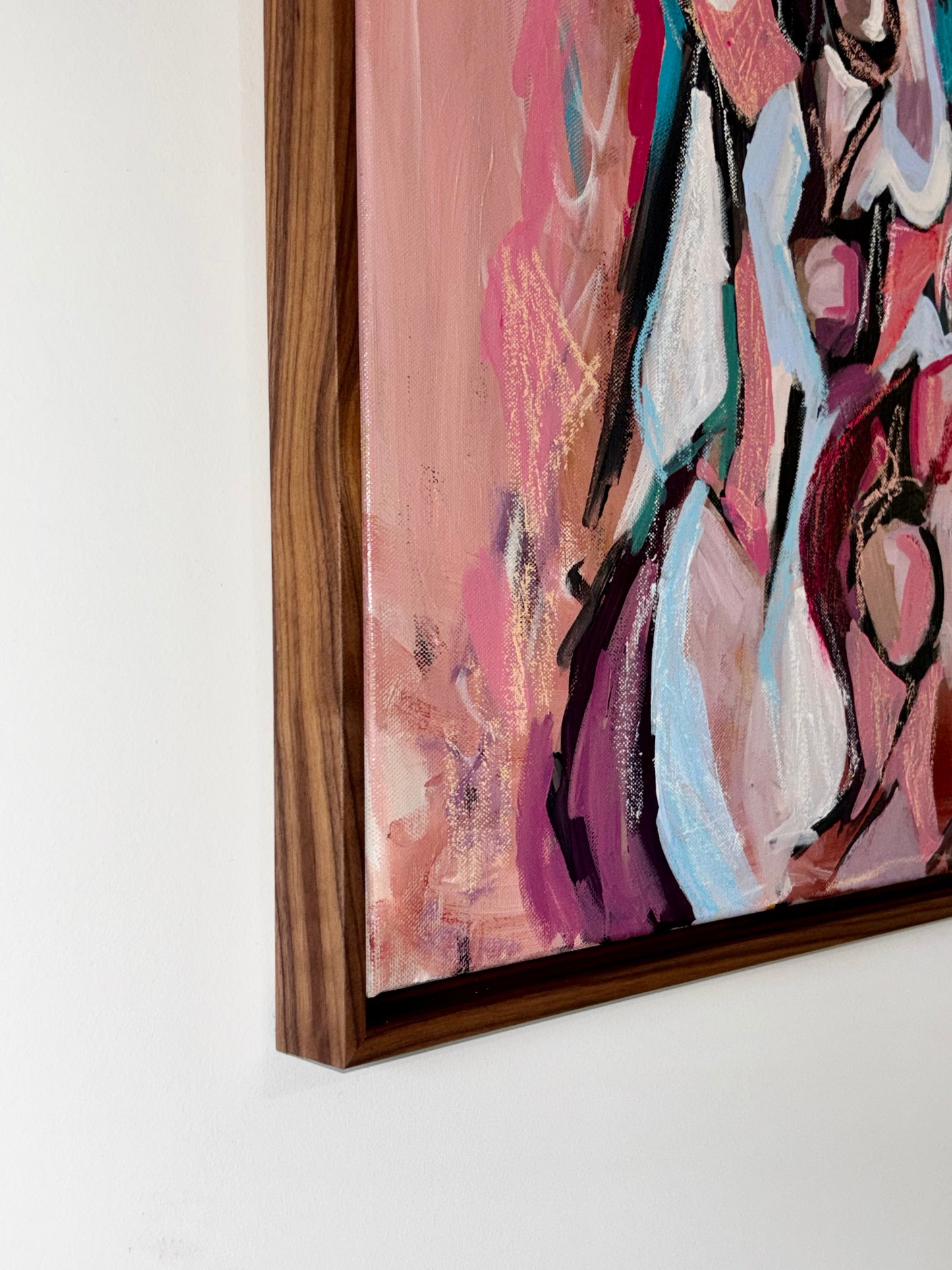 Original Artwork "Figures in Pink & Blue #2"